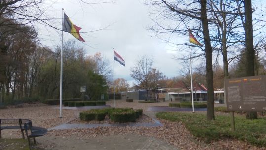 Flags of Belgium, The Netherlands, Germany.