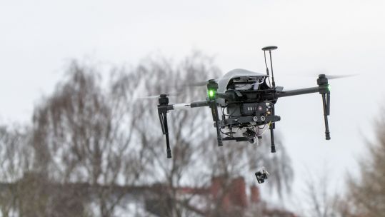 Drone in flight - pic MoD