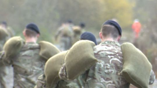 Flood relief efforts Army Doncaster Credit BFBS 13.11.19