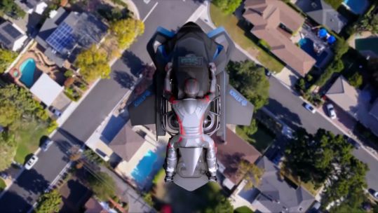 Speeder flying motorcycle concept image