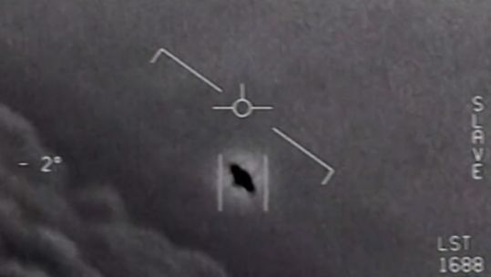Footage released by the Pentagon appearing to show an Unidentified Flying Object