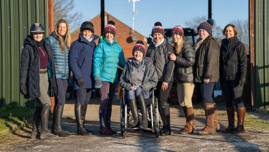 Forces Wives Challenge Ride to Freedom team during a training week at Larkhill CREDIT Forces Wives Challenge