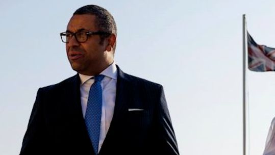 Foreign Secretary James Cleverly on a visit to 83 Expeditionary Air Wing at the RAF's Middle East headquarters 221122 CREDIT RAF