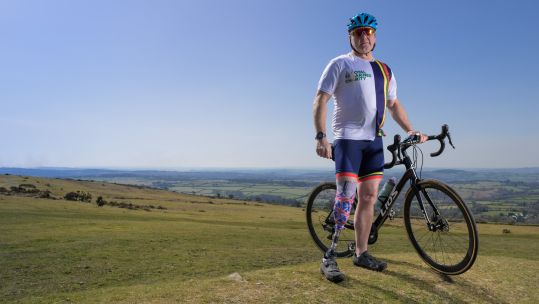 Former Royal Marine Lee Spencer, who is set to take on a never-before-attempted triathlon 