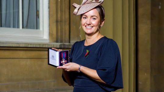Former Staff Sergeant Julie-Anne Fulford receiving an award (Picture: Paul Shaw).