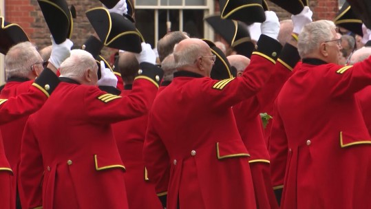 Chelsea Pensioners On Show At Founder's Day Parade