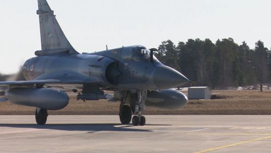 French Mirage fighter jet in Estonia, sent to boost NATO's air policing mission over the Baltics