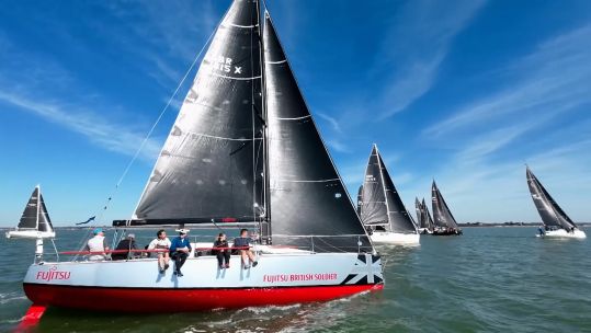 The team on Fujitsu British Soldier won their class in the RORC Easter Challenge 17042022 CREDIT RORC Shaun Roster Photography