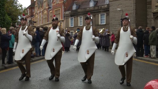 Fusiliers celebrate 50th anniversary with parade through Warwick CREDIT BFBS