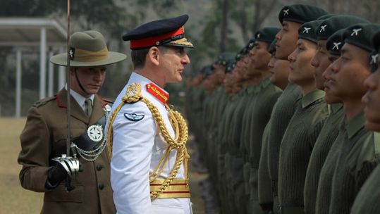 General Sir Mark Carleton-Smith meets new Gurkhas in Nepal 180220 CREDIT BRITISH ARMY