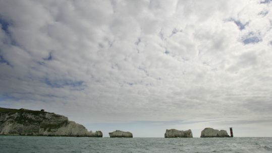 General view of the Needles rocks and lighthouse at the western tip of the Isle of Wight 180519 Credit PA Images