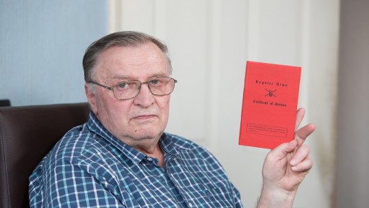 Grandfather who served with the Grenadier Guards after his family fled the Nazis is refused British passport IMAGE SWNS 