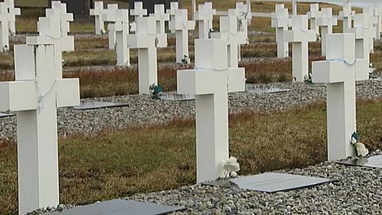 Graves located on the Falkland Islands