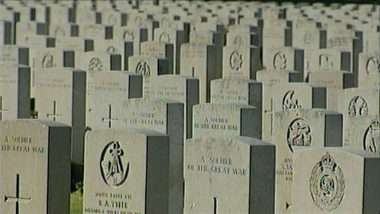 Graves looked after by the Commonwealth War Graves Commission