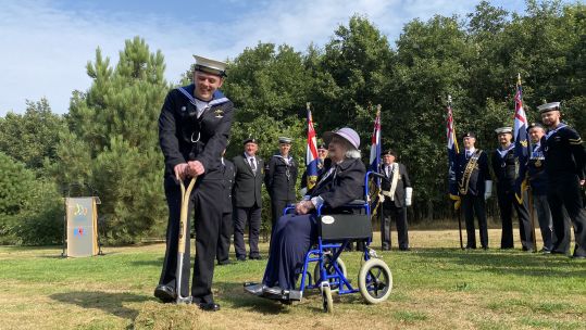 Groundbreaking at National Memorial Arboretum for Submariner Memorial 06092021 CREDIT BFBS