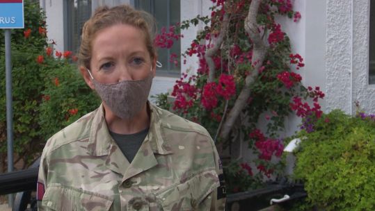 Group Captain Sonia Phythian speaks to Forces News in Cyprus about OBE for covid coronavirus efforts 021220 CREDIT BFBS.jpg