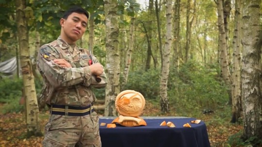 Gurkha pumpkin carving