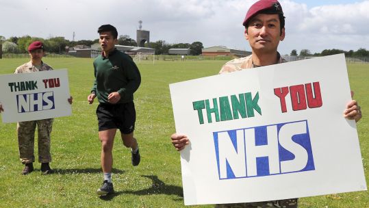 Gurkha soldiers push to run length of UK in hospital fundraiser (Picture: British Army).