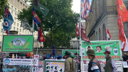 Gurkhas on hunger strike