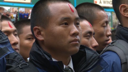 Gurkha recruits at Catterick.