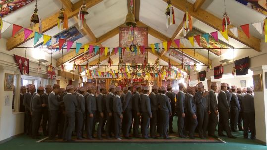 Gurkhas at temple for Deshain 081019 CREDIT BFBS.jpg 