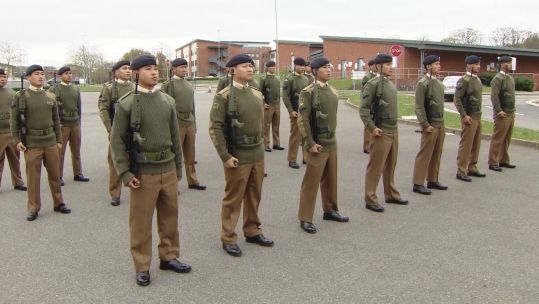 Gurkhas have been preparing for Queen's Guard.