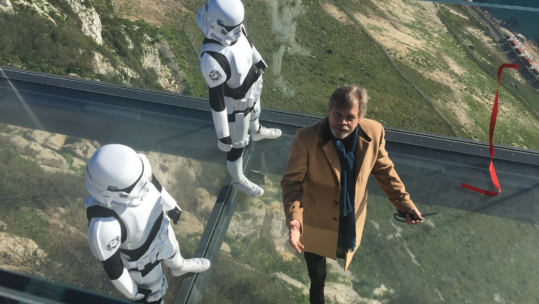Luke Skywalk on the Gibraltar Skywalk 
