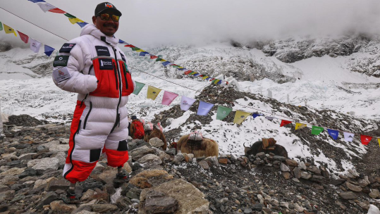 Hari Budha Magar at Everest base camp