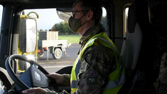 HGV driver training taking place at the Defence School of Transport in Leconfield. (Picture: MOD)