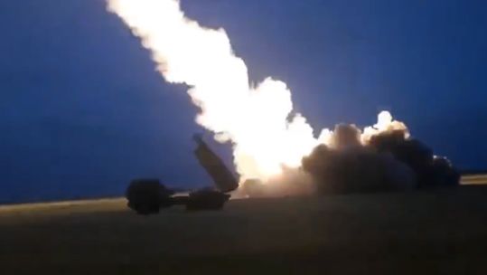 The American-supplied HIMARS system has been used by Ukraine against Russia's territory for the first time (Picture: Ukrainian Armed Forces/ Oleksandr Syrskyi Telegram)