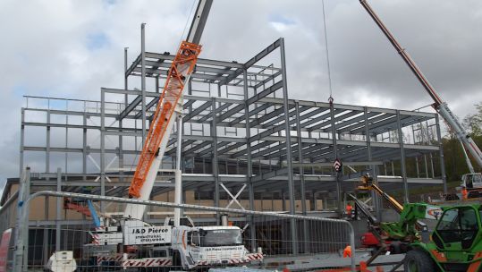 The submarine training facility under construction at HMNB Clyde