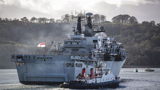 Cover image: HMS Albion sails into Devonport (Picture: Royal Navy).