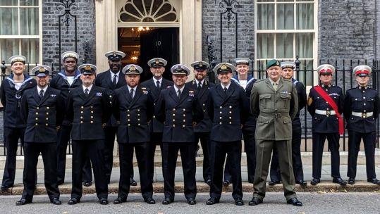 HMS Albion's Sailors and Royal Marines tour 10 Downing Street 28092023 CREDIT HMS Albion