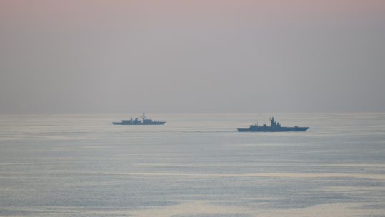 HMS Argyll with Admiral Gorshkov