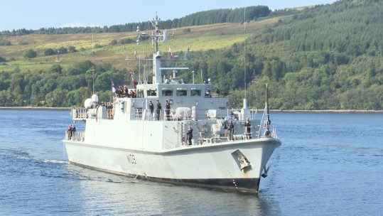 HMS Bangor returns to UK