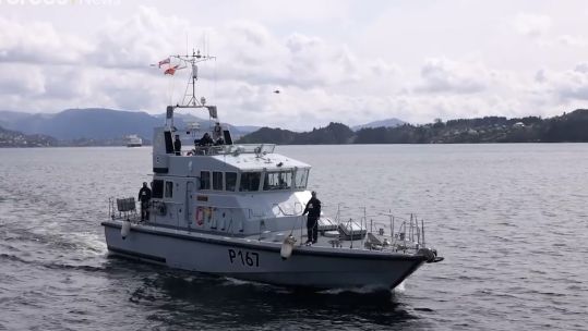 HMS Bitter on Ex Tamber Shield in Norway CREDIT BFBS