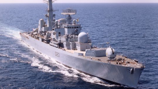 HMS Bristol Type 2 Destroyer at Sea CREDIT ROYAL NAVY