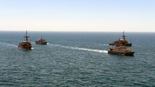 Cover image: Four minehunters took part in the exercise (Picture: Royal Navy).