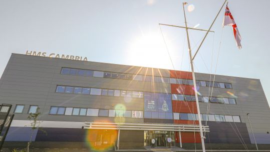 HMS Cambria new building at Cardiff Bay maritime reservists 310720 CREDIT Royal Navy.jpg 