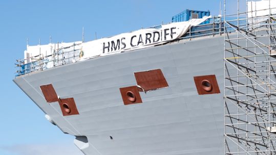 HMS Cardiff, one of the new Type 26 Frigates being built for the Royal Navy 10042024 CREDIT BAE Systems