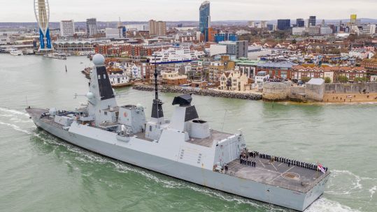 Cover image: HMS Defender sails into Portsmouth (Picture: Royal Navy).