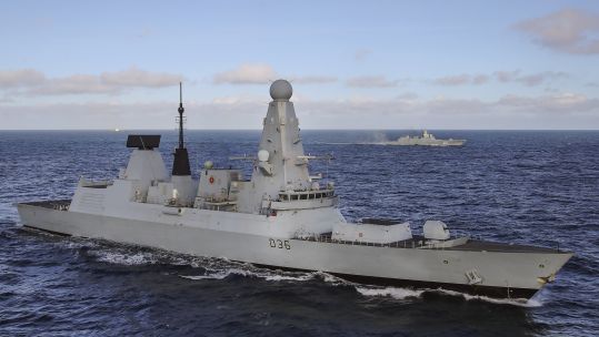 HMS Defender shadows Russian naval task group along UK coastline (Picture: Royal Navy).