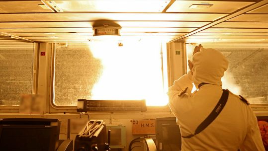HMS Diamond, seen here firing her Sea Viper missiles in the Red Sea (Picture: MOD).