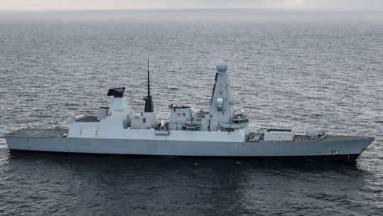 HMS Diamond's sailors launched to help the yacht 26102023 CREDIT Royal Navy