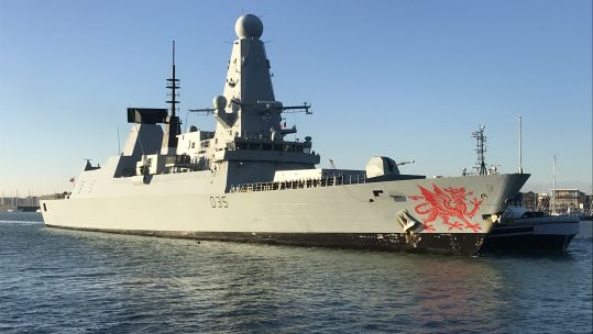 HMS Dragon in Portsmouth.