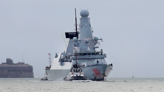 HMS Dragon makes a cameo in 'No Time To Die' (Picture: MOD).