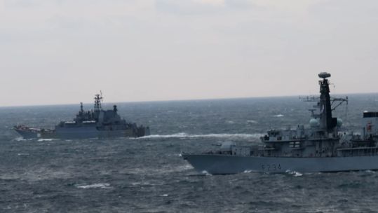 HMS Iron Duke shadows Russian task group