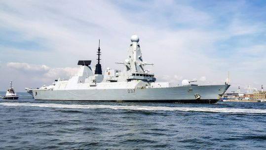 HMS Duncan has departed from Portsmouth to begin post-maintenance activities (Picture: Steve A Wenham).