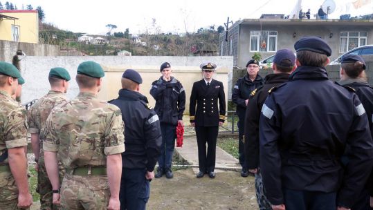 HMS ECHO pays tribute to military personnel at Batumi British Military Cemetery