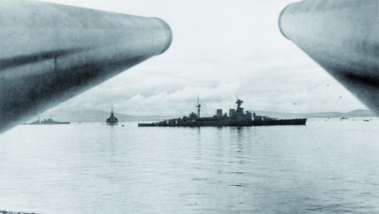 HMS Hood at Scapa Flow DATE UNKNOWN CREDIT ROYAL NAVY ARCHIVES